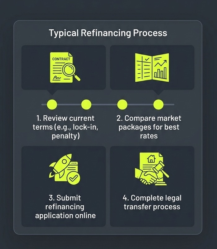 Refinancing timeline and planning visual
